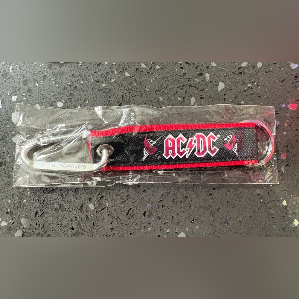 AC/DC Black and Red Keychain - Official Merchandise